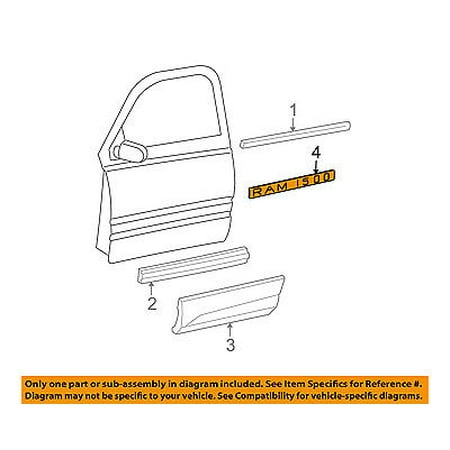 Dodge Chrysler Oem 06 07 Ram 1500 Front Door Emblem