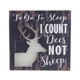 thumbnail image 3 of Northlight 8" x 8" LED Lighted Fiber Optic Deer “To Go to Sleep I Count Deer Not Sheep” Wall Art, 3 of 4