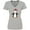 Athletic Heather, variant on Inktastic Cute Penguin, Girl Penguin With Red Ribbon Women's V-Neck T-Shirt