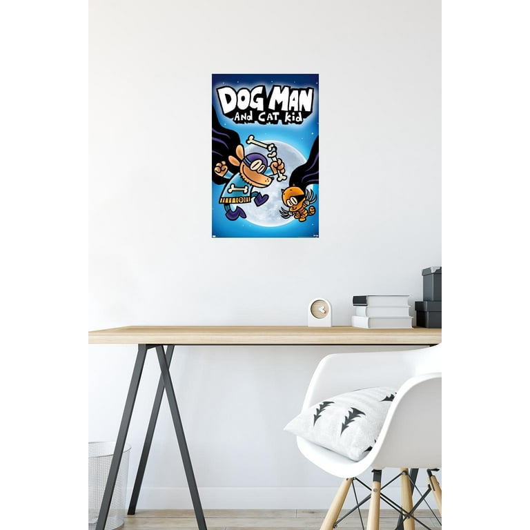 Dog Man - Dog Man And Cat Kid Book Cover Wall Poster, 14.725