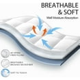 thumbnail image 6 of 800GSM Mattress Topper Full XL Size,Mattress Pad (8-22" Depth) Fits All Sizes,- Microfiber Pad Cover, Mattress Pads, Extra Thick Cooling Full XL Size Bed Mattress Topper 54"x80" Inches Silver Grey, 6 of 8