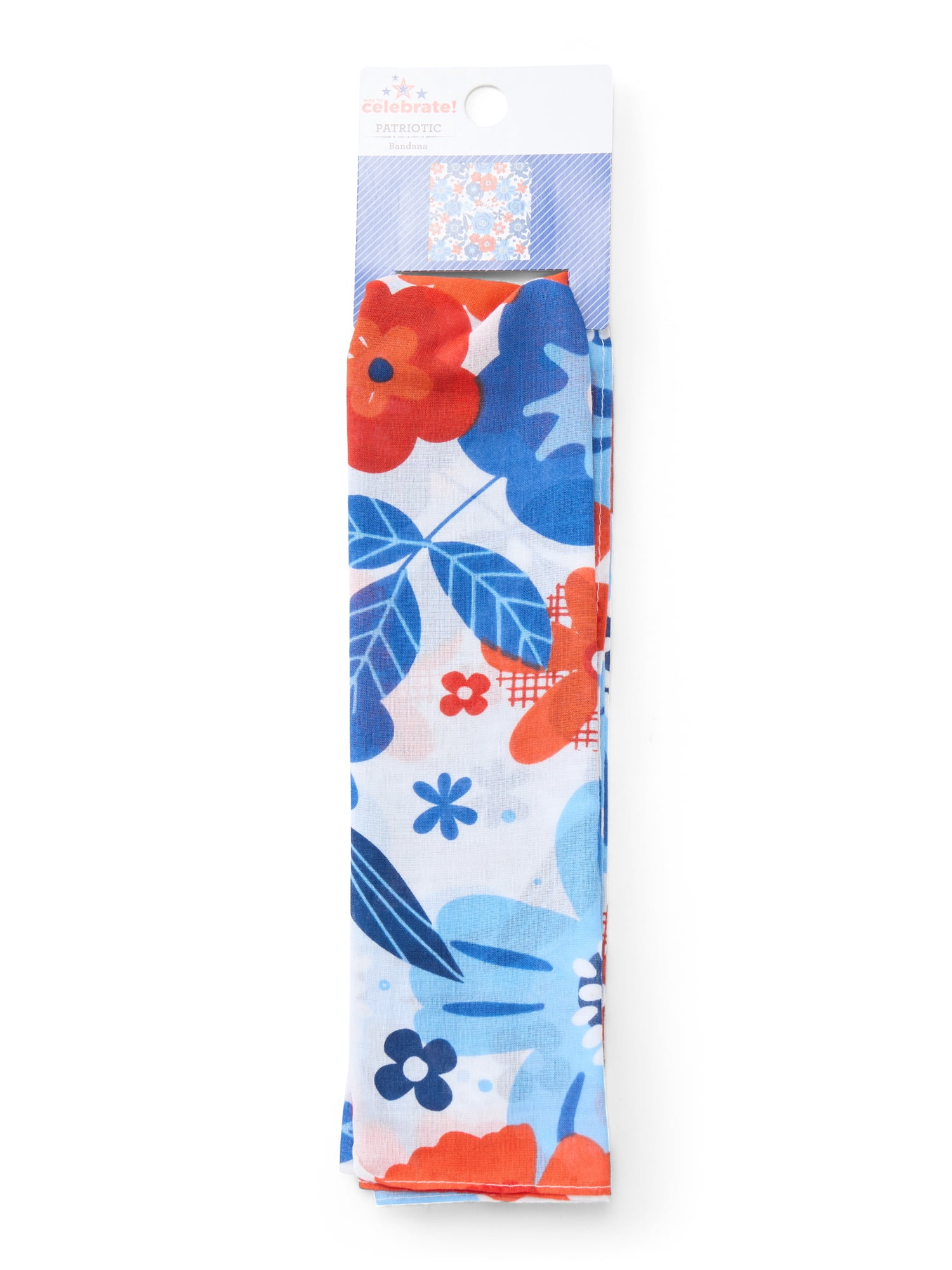 Fourth of July Women’s USA Flowers Bandana from Way to Celebrate, One Size, Multi