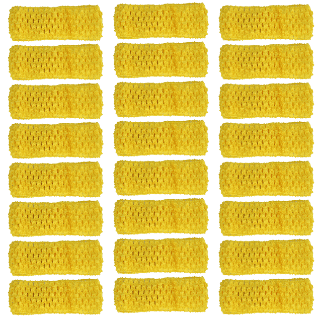 Accesorios para el cabello con diademas elásticas de ganchillo coloridas, bandas elásticas para el cabello de 1,5 pulgadas de ancho, lazos para la cabeza y accesorios de flores DIY