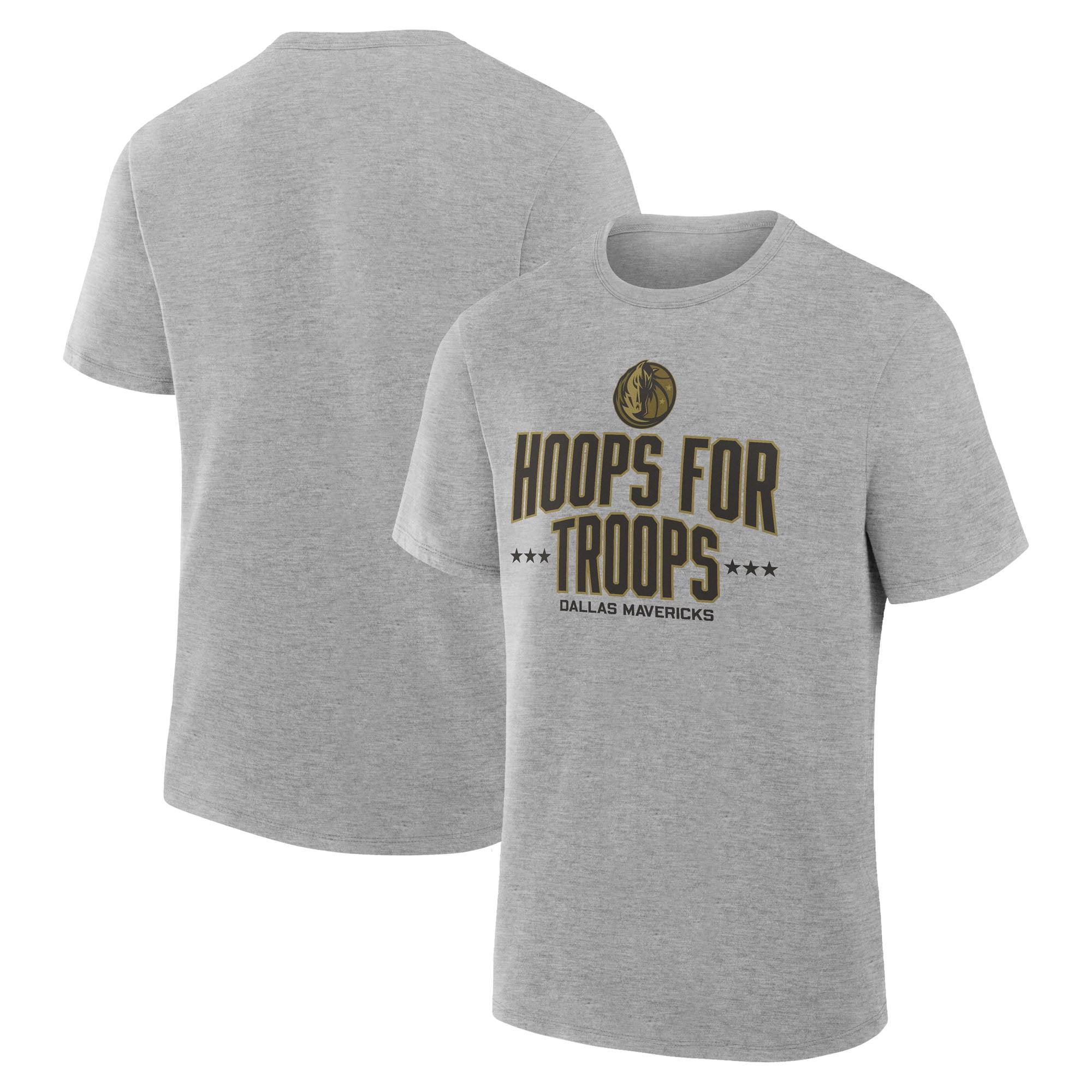 Men's Gray Dallas Mavericks Hoops For Troops T-Shirt