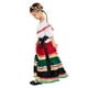 thumbnail image 3 of Lucakuins Disfraz de Halloween para niñas, vestido tradicional mexicano con cinturón y linda diadema para fiesta de niños pequeños, traje de cosplay Lucakuins  moda, 3 of 9