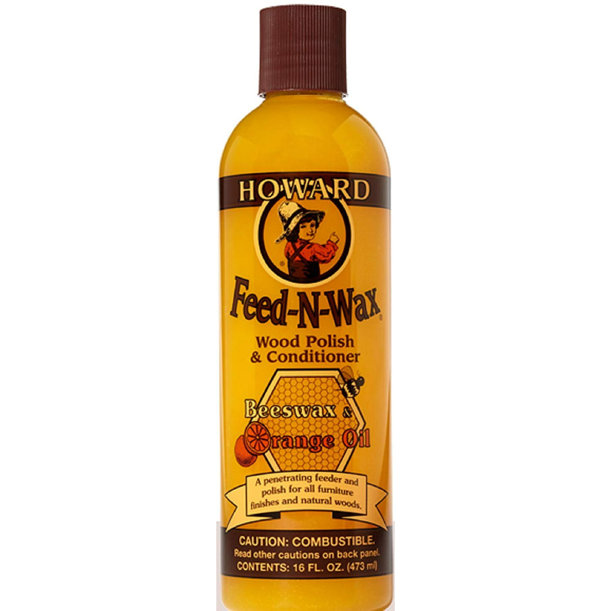 Howard Feed-N-Wax 16 Oz Wood Preserver with Carnauba Wax, Beeswax