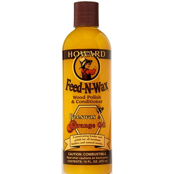 Howard Products Liquid Wood Polish, Orange Scent, 16 Fluid Ounce