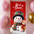 thumbnail image 6 of Festive Design Let it Snow Snowman Banner Christmas Decoration Polyester Material for Holiday Celebration Winter Party Home Decor, 6 of 9