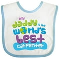 thumbnail image 3 of Inktastic Carpenter Daddy for Son Boys Baby Bib, 3 of 4