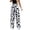 49White188, variant on WERYOUNG Women's Casual Pants Solid Color Elastic Waist Cow Print Trousers Comfort Fit Straight Leg Pant Club Party Stylish Comfortable Slacks