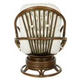 thumbnail image 4 of Kauai Rotin Pivotant Rocker Chair en Tissu Lin Beige et Cadre Rotan Marron, 4 of 8