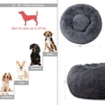 thumbnail image 3 of Cama para perros con forma de pez, redonda, relajante, para perros medianos, 76 cm, gris oscuro, 3 of 5