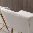thumbnail image 5 of Dayalane Modern Upholstered Counter Height Bar Stools Set of 2, 26 Inch Velvet Barstools with Back, Comfy Bar Stools with Metal Legs for Kitchen Counter, Island Stools for Restaurants,Bar,Cream, 5 of 7