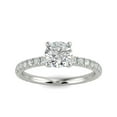 thumbnail image 2 of 1 Carat Round Brilliant Cut Lab Grown Diamond Engagement Ring in 14k White Gold D-E Color, cttw Size 5.5 by Beverly Hills Jewelers, 2 of 5