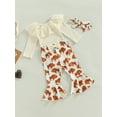 thumbnail image 2 of Canis Newborn Baby Girls Cotton Tops Romper Floral Pants 3Pcs Outfits Set Clothes, 2 of 15