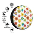 thumbnail image 4 of Naloa Cartoon Flowers PVC Leather Spare Tire Wheel Cover for Car Truck SUV Camper Trailer Universal Fit many size14 inch, 4 of 6