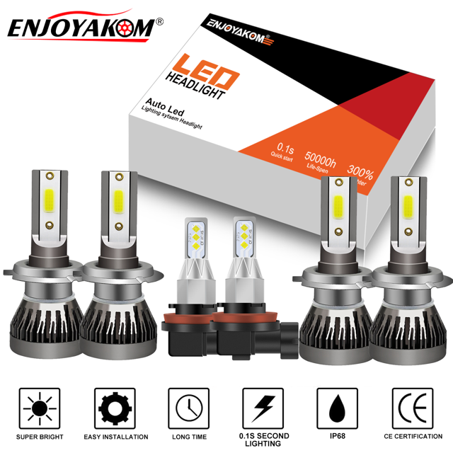 For Chevy Traverse 20132017 LED Headlight Hi Low Beam Light Fog Bulbs