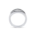 thumbnail image 3 of 10kt White Gold Womens Round Black Color Enhanced Diamond Wrap Ring Guard Enhancer 1/2 Cttw, 3 of 4