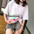 thumbnail image 4 of Transparent Waist Bag Waterproof Mini Fanny Pack Iridescent Belt Bag with Adjustable Strap for Women Men Travel Fitness Outdoor Use, 4 of 8