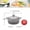 Gray-2, variant on 3-Quart Enameled Cast Iron Dutch Oven, Navy with Cream Interior | Even Heat Distribution & Easy-Grip Handles | Ideal for Braising, Roasting,Stewing & Bread Baking