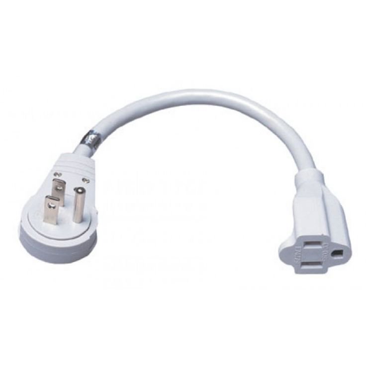 6" Flat Panel Rotating Head Extension Cord White