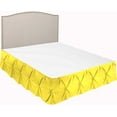 thumbnail image 2 of D.N.G. BEDDINGS 1 Piece Pinch Pleated Bed Skirt, 15 Inch Deep Pocket, 800 Thread Cotton 100% Egyptian Cotton, Twin Size (39" x 75") Inch, Solid Yellow, 2 of 3
