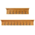 thumbnail image 6 of vidaXL Coat Rack Entryway Hall Coat Hook Wooden Hook Rack Rail Solid Oak Wood, 6 of 7