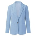 thumbnail image 1 of Vedolay Coat for Women Women's Fashion Open Front Long Sleeve Office Blazer Jackets with Pocket,Sky Blue M, 1 of 4