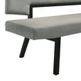 thumbnail image 5 of Channell Wood Dining Bench in Black Finish with Charcoal Fabric, 5 of 5