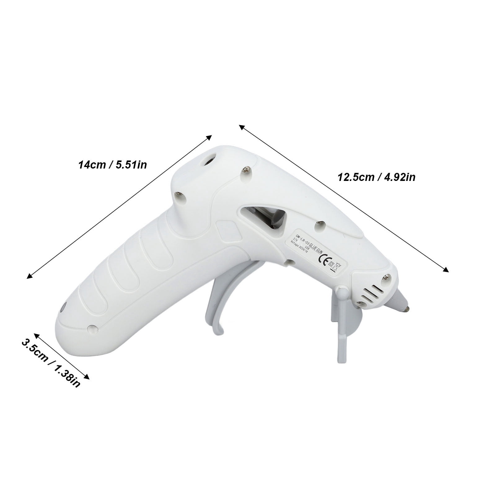 Nieyigj Hot Melt Glue Gun Kit USB Rechargeable Cordless Mini Device With 30 Pcs Adhesive Bars Tool Bag Silicone Pad Anti-Drip Design for Home DIY Crafts Arts Repair - White