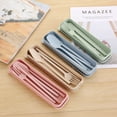 thumbnail image 4 of pitrice 3Pcs Kids Children Chopsticks Fork Spoon Set Utensil Set Travel Cutlery Camping Tableware, 4 of 9
