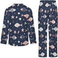 thumbnail image 5 of Top-kevin Women's Pajama Sets Flamingo Hearts Dots Pattern Long Sleeve Lounge Sets Pjs Sleepwear with Pockets, 5 of 12