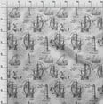 thumbnail image 4 of oneOone Viscose Chiffon Gray Fabric Nautical Prints Fabric For Sewing Printed Craft Fabric By The Yard 42 Inch Wide, 4 of 4