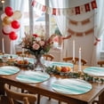 thumbnail image 5 of Turquoise Gray White Round 13 Inch Placemats Set of 8, Country Abstract Ombre Mottled HeatResistant Non Slip Place Mats for Dining Table, Wipeable Braided Kitchen Table Mats for Housewarming, 5 of 9