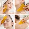 thumbnail image 4 of Herramienta de masaje Gua Sha, tablero de resina Gua Sha para relajación muscular y masaje corporal, acabado ergonómico con piedras naturales, adecuado para rostro y cuerpo., 4 of 5
