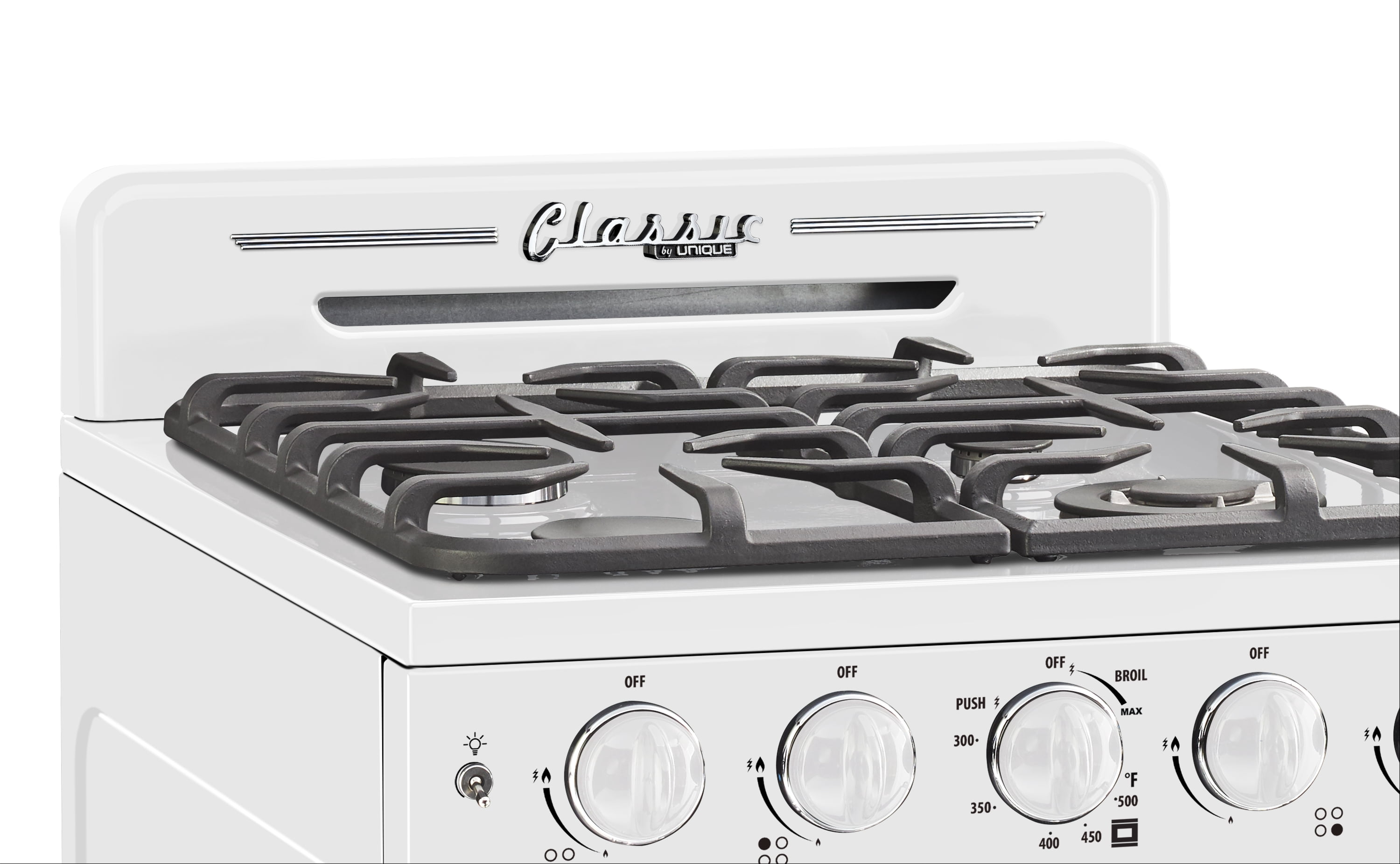 Unique Classic Retro 24" 2.9 Cu/Ft Freestanding Gas Range with Convection Oven and Sealed Burners