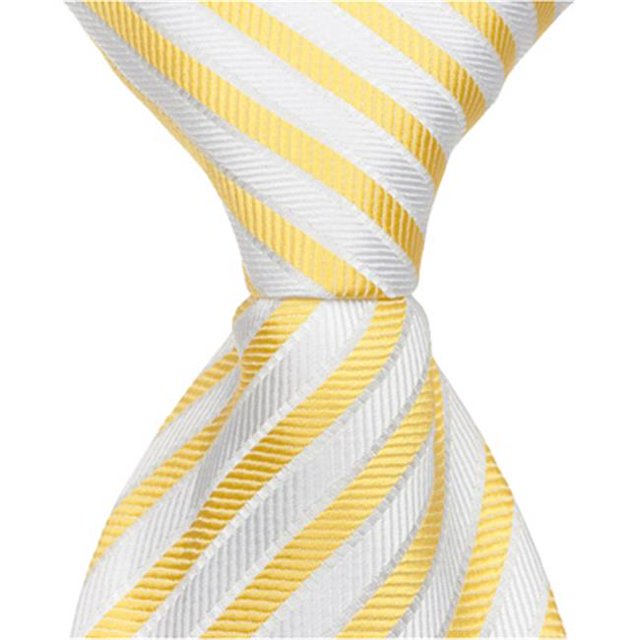 Matching Tie Guy 2733 Y3 - 48 Po. Cravate - Jaune avec Rayures Blanches - 12-14