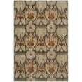 thumbnail image 3 of SAFAVIEH Infinity Axel Geometric Polyester Area Rug, Green/Brown, 5'1" x 7'6", 3 of 8