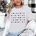 thumbnail image 4 of Meichang T-Shirts de la Saint-Valentin pour Femmes, Imprimé Cœur, Coupe Ample, Manches Courtes, Col Rond, Décontracté, Printemps, Cadeaux de Vacances, 4 of 4