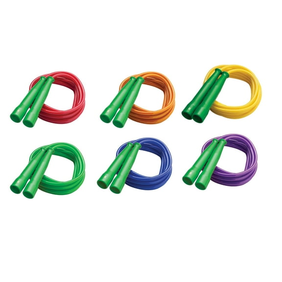 Licorice Speed Jump Rope, 10' with Green Handles, Pack of 6 per BN