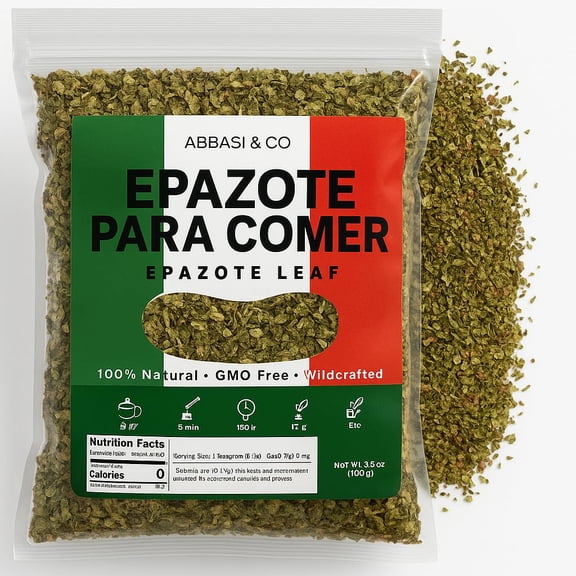 5oz Epazote Para Comer Spice & Herbal Tea - Hojas de Epazote Cortadas Premium Hoja de Calidad | 100% All-Natural Loose Leaf| Non-GMO Mexican Herbal Tea Wildcrafted IMPORTED FROM MEXICO Epazote leaf