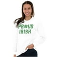 thumbnail image 4 of Proud Irish St Patrick's Day Shamrock Long Sleeve TShirt Men Women Brisco Brands S, 4 of 6