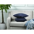 thumbnail image 6 of 3S Brother's Solid Cushion Cover Super Soft & Cozy Home Décor Throw Pillow Case for Chair Couch Bedroom & Livingroom Décor Pillowcase with Invisible Zipper Set of 2 Pieces - Navy Blue 24"x24" Each, 6 of 8