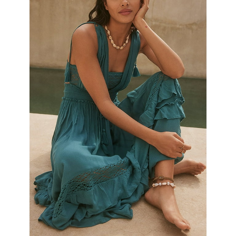 Bohemia Sleeveless Solid Color Vacation Dresses Bohemia Sleeveless Solid Color Vacation Dresses