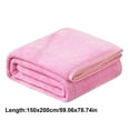 thumbnail image 2 of Fleece Blankets-Bed Blanket Soft Lightweight Plush Fuzzy Cozy Luxury Microfiber(Pink,59*78Inch), 2 of 3