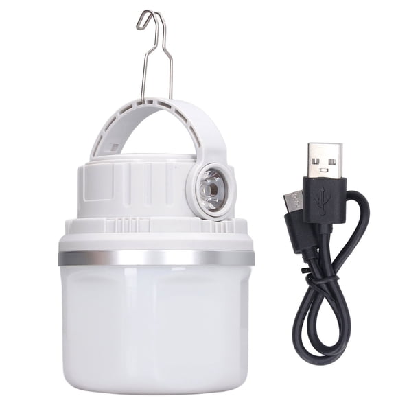 Luz LED para camping portátil 360° Luz suave uniforme Lámpara de emergencia para camping para senderismo al aire libre Gris