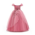 thumbnail image 1 of Girls Prom Ball Gown Girl Lace Tulle Flower Princess Party Maxi Dress, 1 of 7