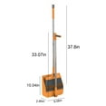 thumbnail image 3 of MERILER Brooms Indoor - 180° Rotatable Standing Storage Buckle Type Brooms and Dustpan Set with Scraping Teeth and Scraper Cleaning Suitable for Home (1x Brooms and Dusts Pans Set), 3 of 6