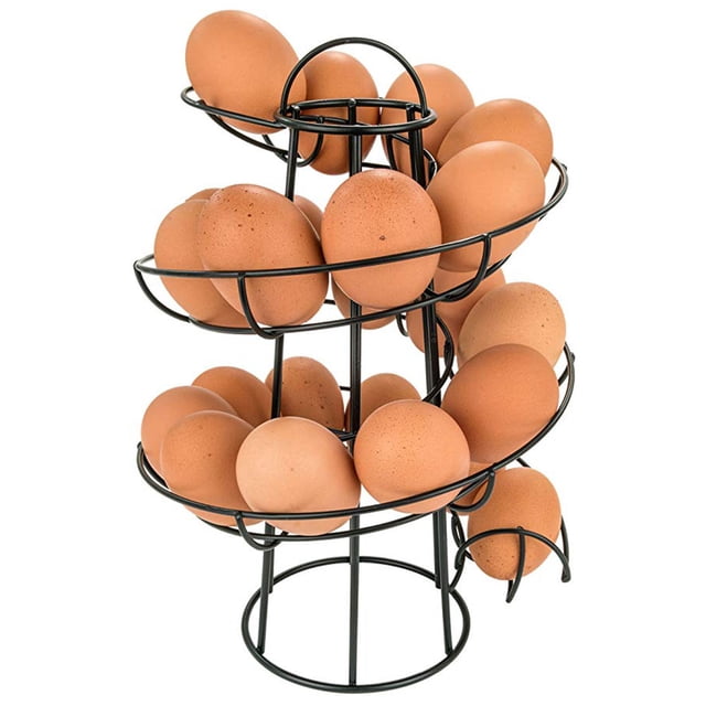Soporte Para Huevos, Organizador De Huevos De Metal, Estante Dispensador De Huevos, Rodillo Para Huevos En Espiral, Contenedor Para Huevos, Estante De Exhibición Para Huevos Que