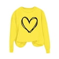 thumbnail image 5 of BLVB Womens Crewneck Sweatshirt Heart Print Long Sleeve Cute Pullover Loose Lightweight Fall Tops Valentine's Day Gifts, 5 of 5